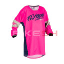 Dětský dres Fly Racing Kinetic Khaos (růžová/modrá)